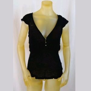 Free People Wool Short Sleeve Sweater Med